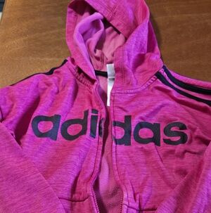 Adidas Kids Fuchsia Hoodie Jacket Size 6
